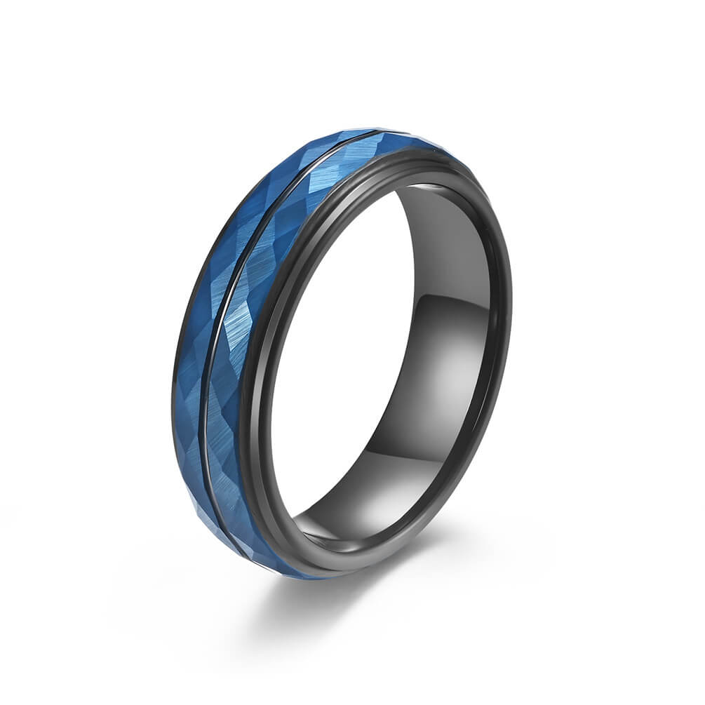 Tungsten Rhombus Ring Men Promise Bands – GardeniaJewel