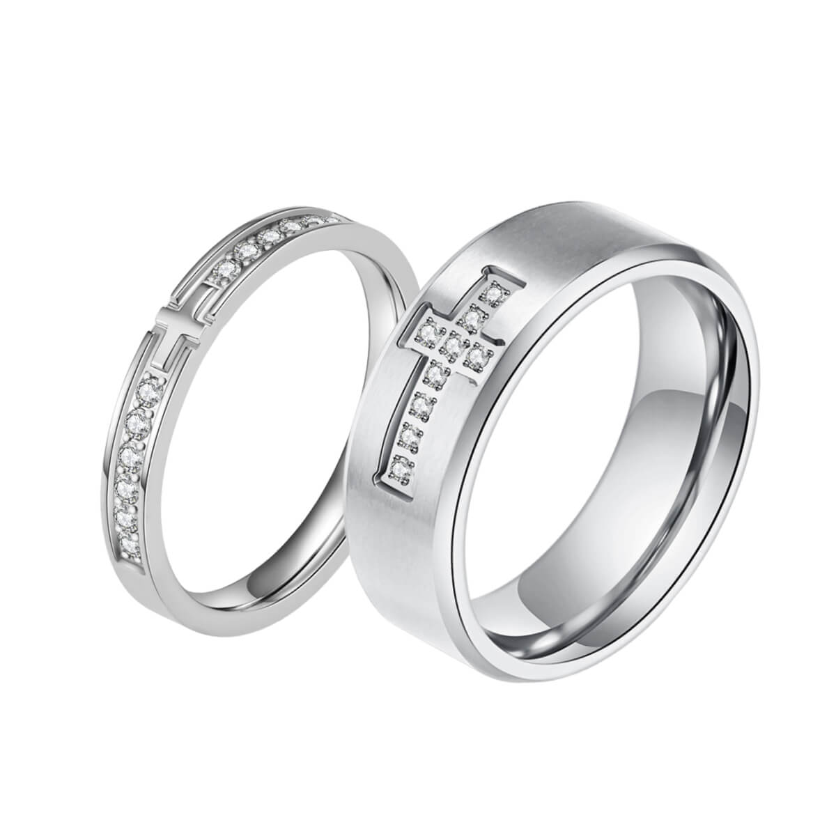 Cross Promise Ring Set