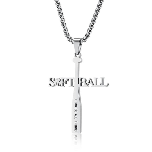 Softball Cross Necklace