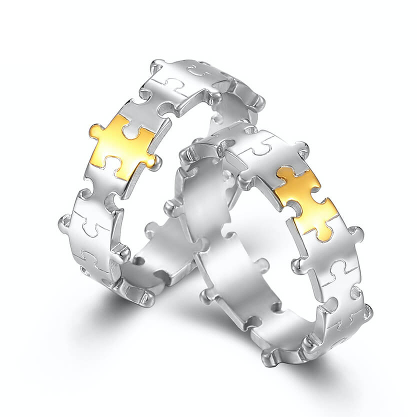 Puzzle Couple Ring