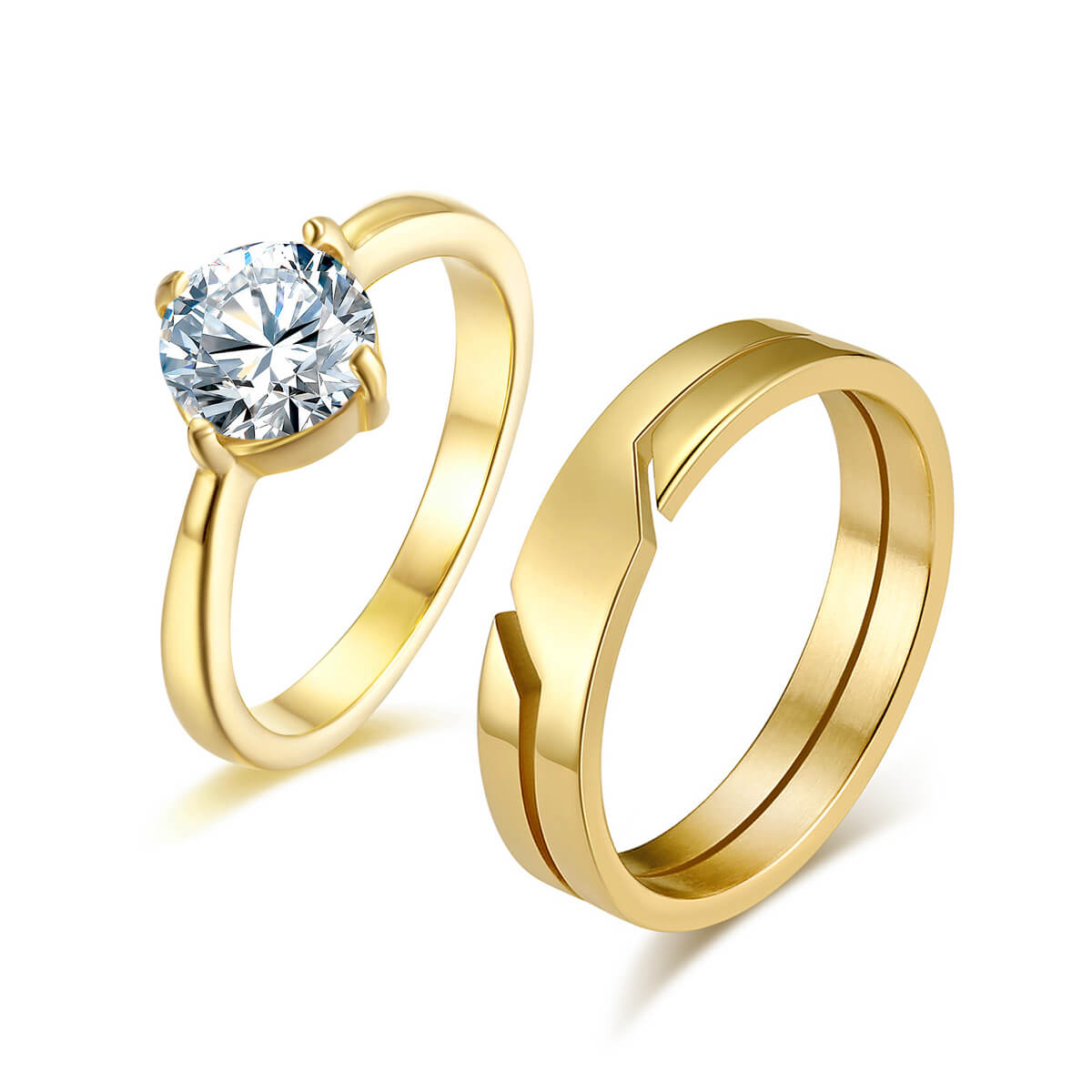 Gold Tone Couple Rings