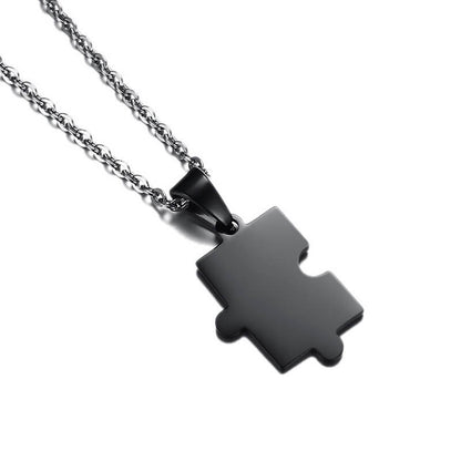 Matching Puzzle Necklace Black