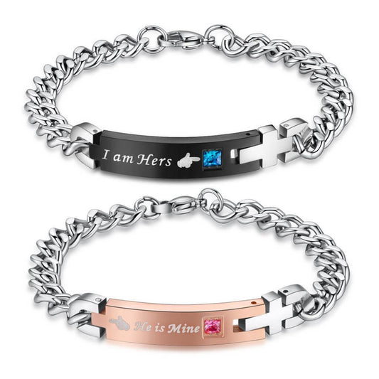 I AM HERS & HE IS MINE Bracelets for Couple