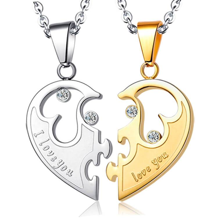 Couple Heart Necklaces