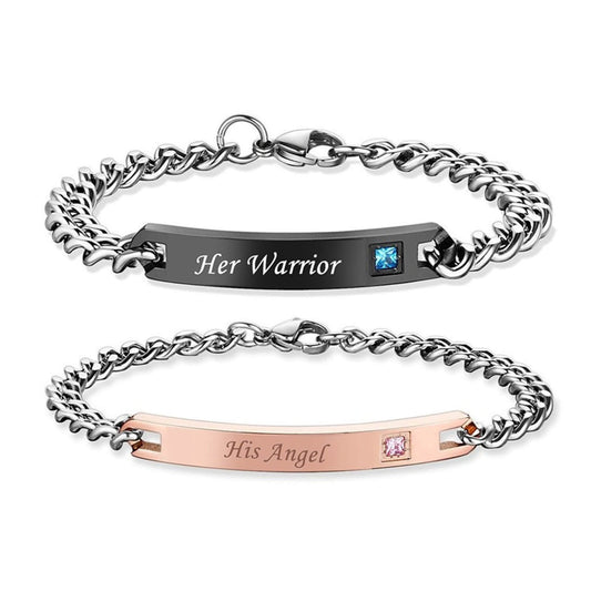 Her Warrior His Angel Promise Bracelets