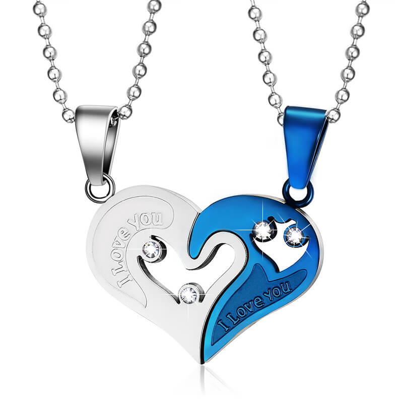 Matching Heart Couple Necklaces