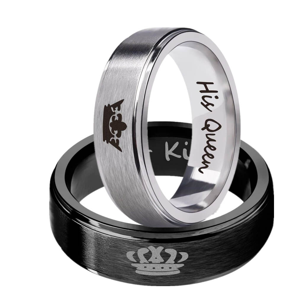 Her King His Queen Couple Promise Rings