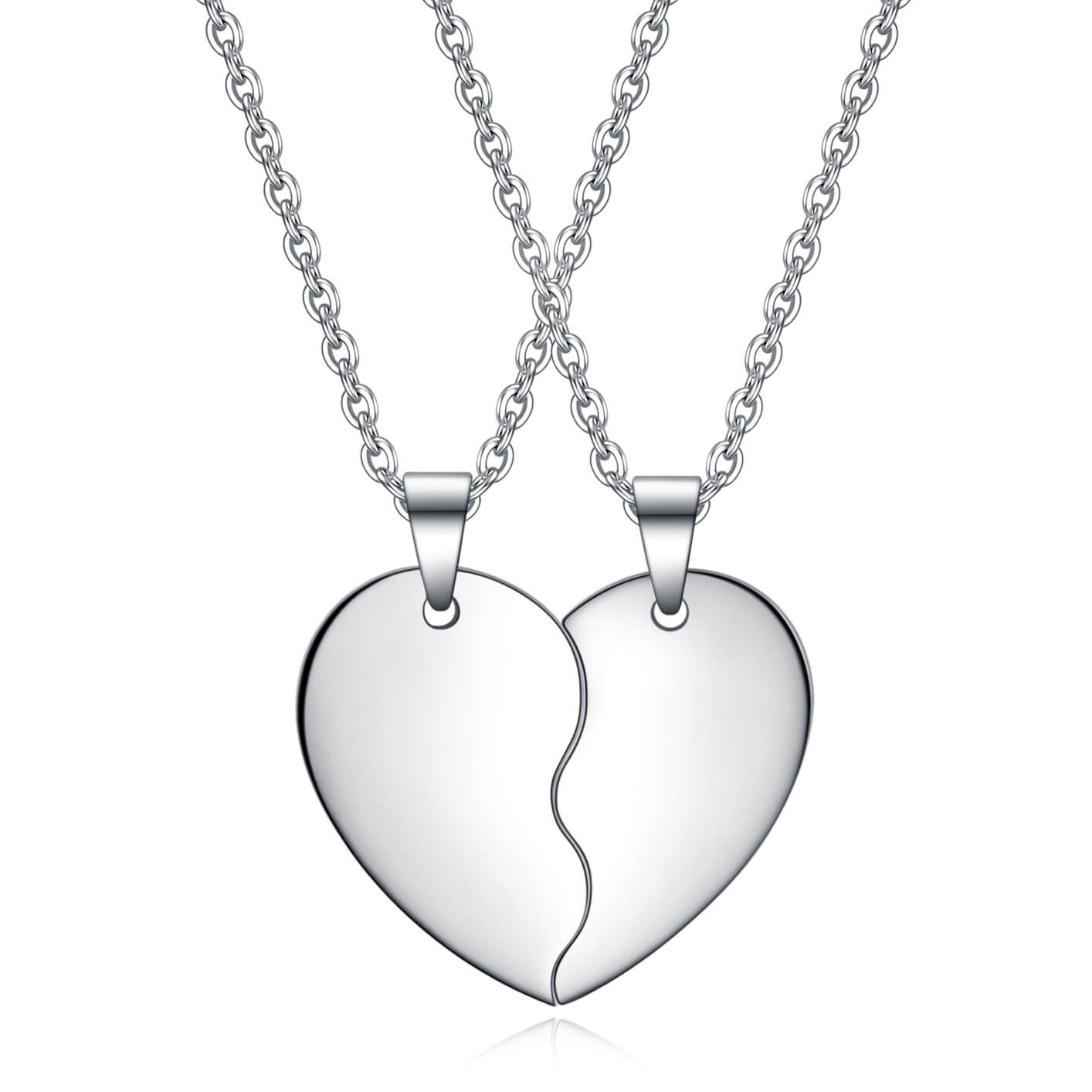 Puzzle Heart Couple Necklace