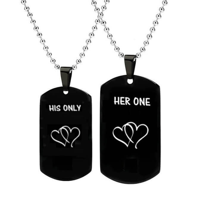 His Only & Her One Couple Necklaces