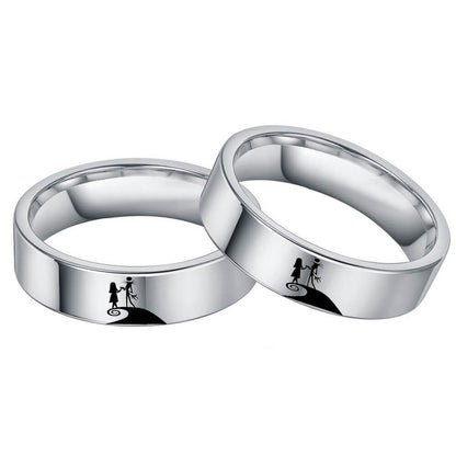 Jack and Sally Promise Rings for Couples