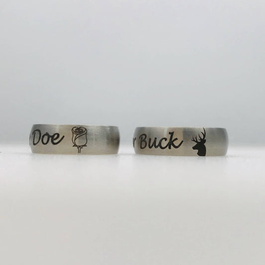 Engraved Promise Ring Set